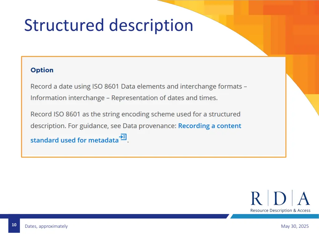 structured description