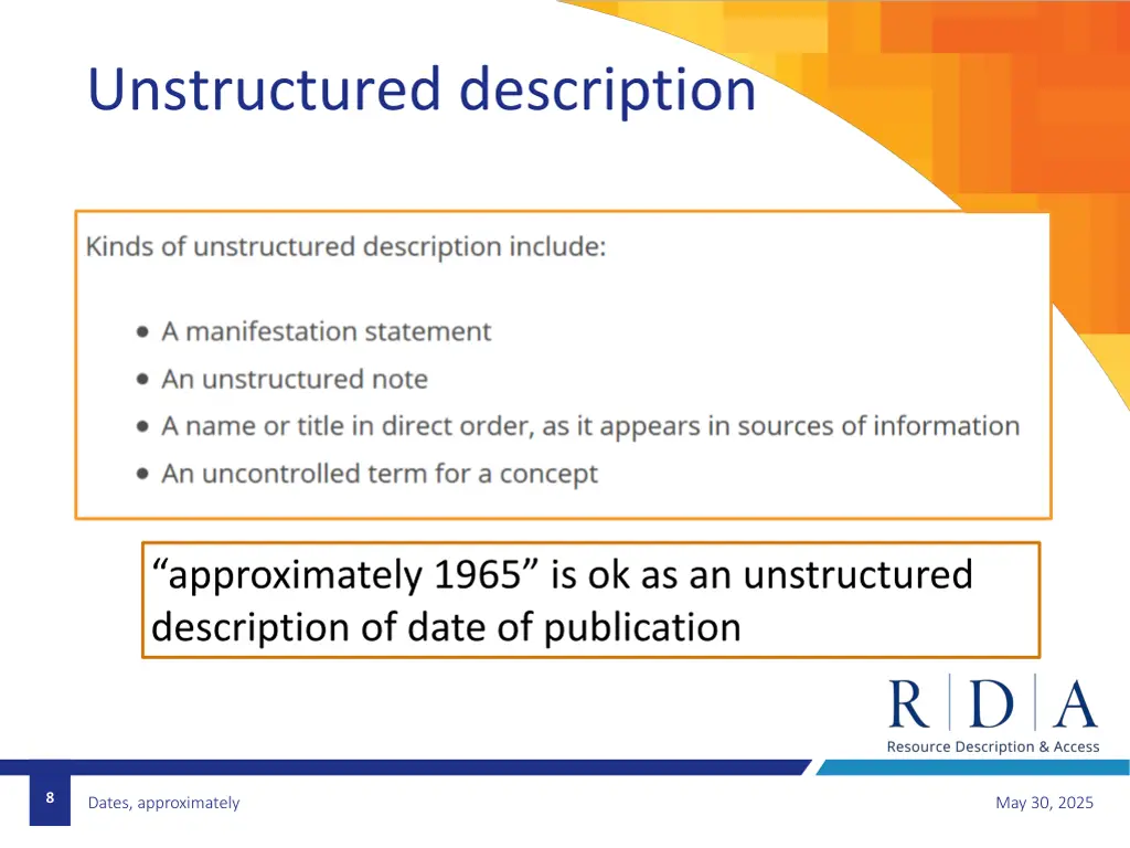 unstructured description 2