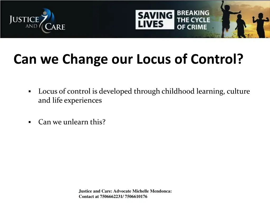 can we change our locus of control