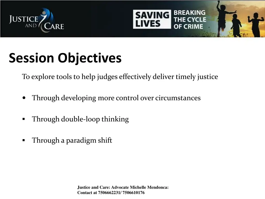 session objectives