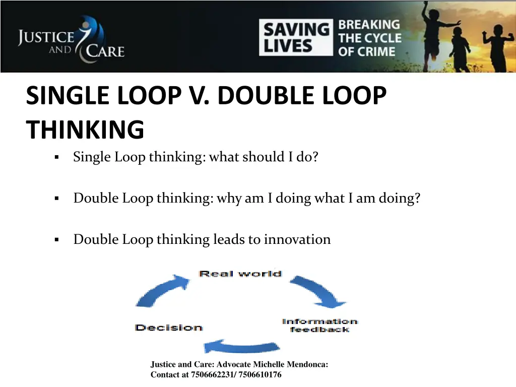 single loop v double loop thinking single loop