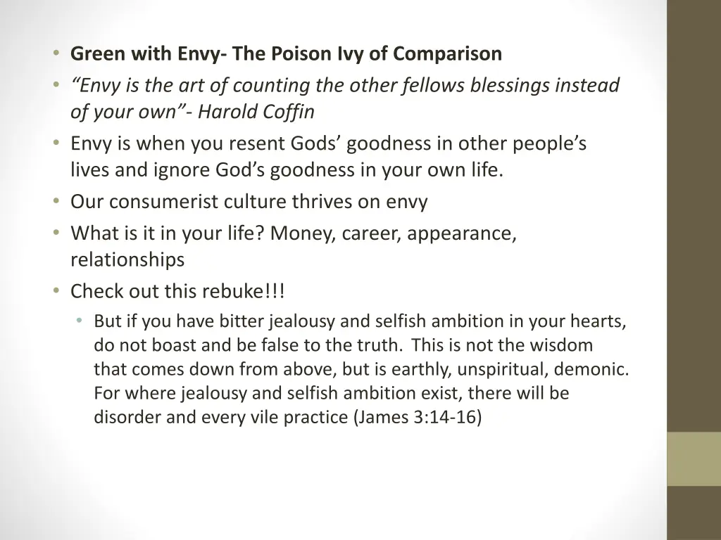 green with envy the poison ivy of comparison envy