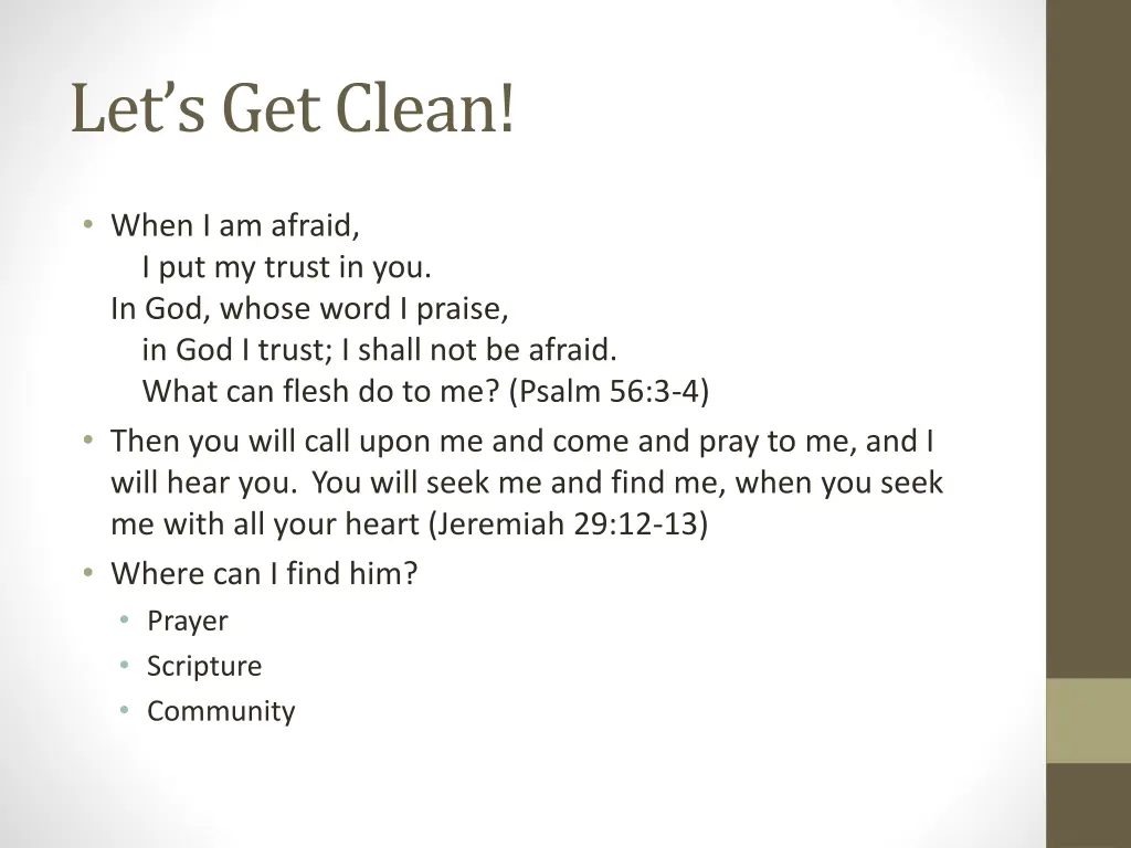 let s get clean