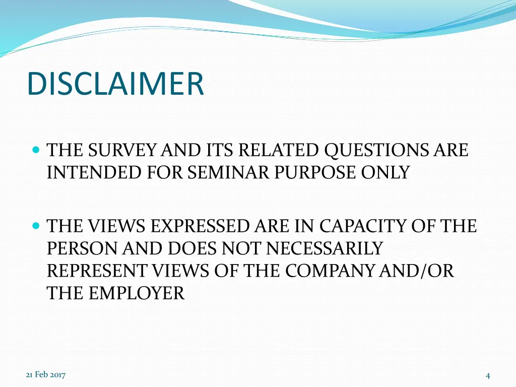 disclaimer
