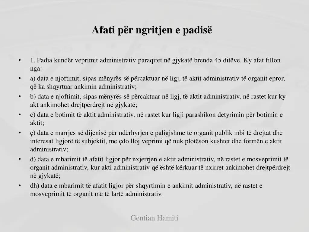 afati p r ngritjen e padis