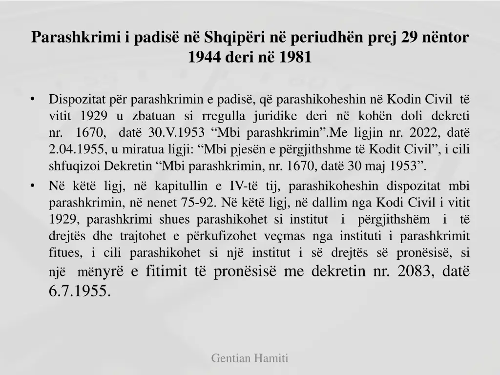 parashkrimi i padis n shqip ri n periudh n prej