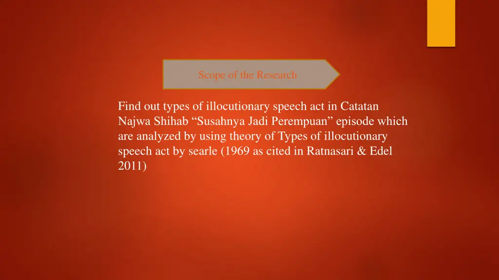 scope of the research