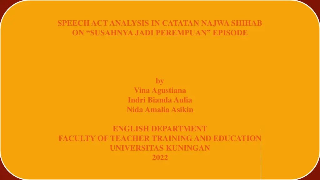 speech act analysis in catatan najwa shihab
