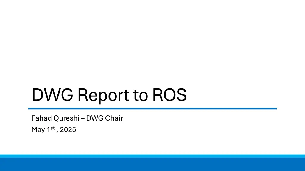 dwg report to ros