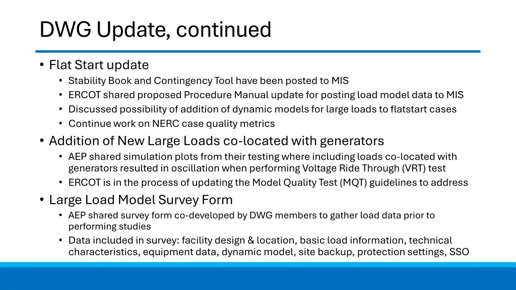 dwg update continued 2