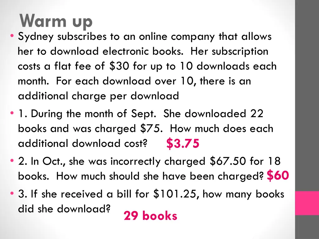 warm up sydney subscribes to an online company