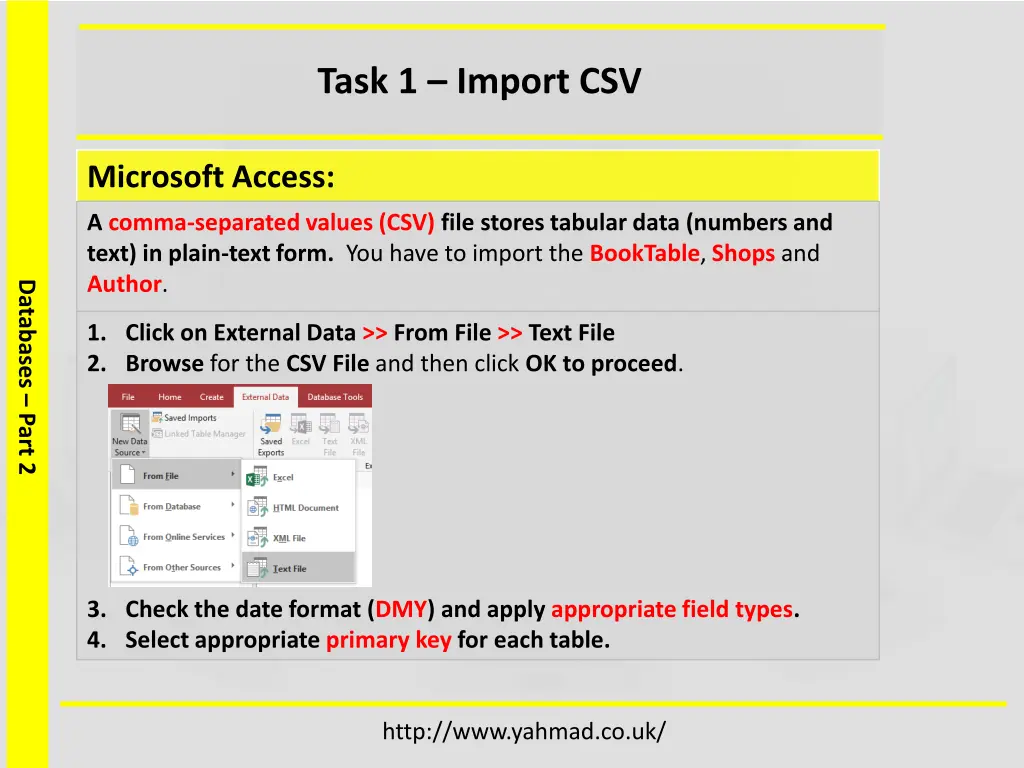 task 1 import csv