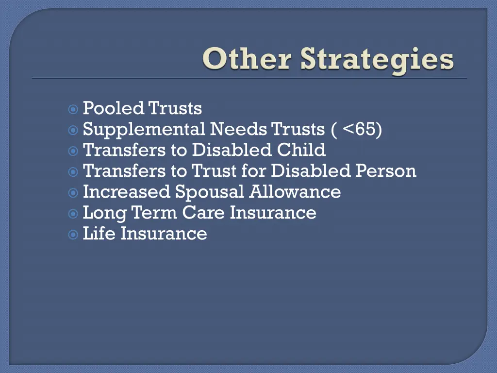 pooled trusts supplemental needs trusts