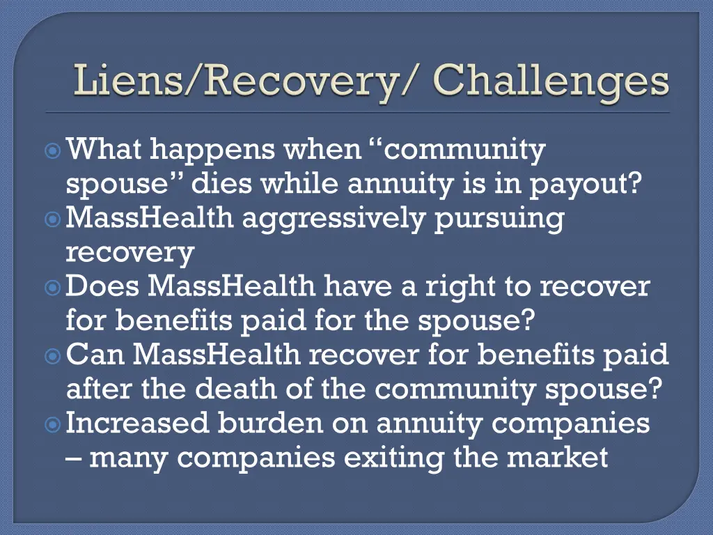 what happens when community spouse dies while