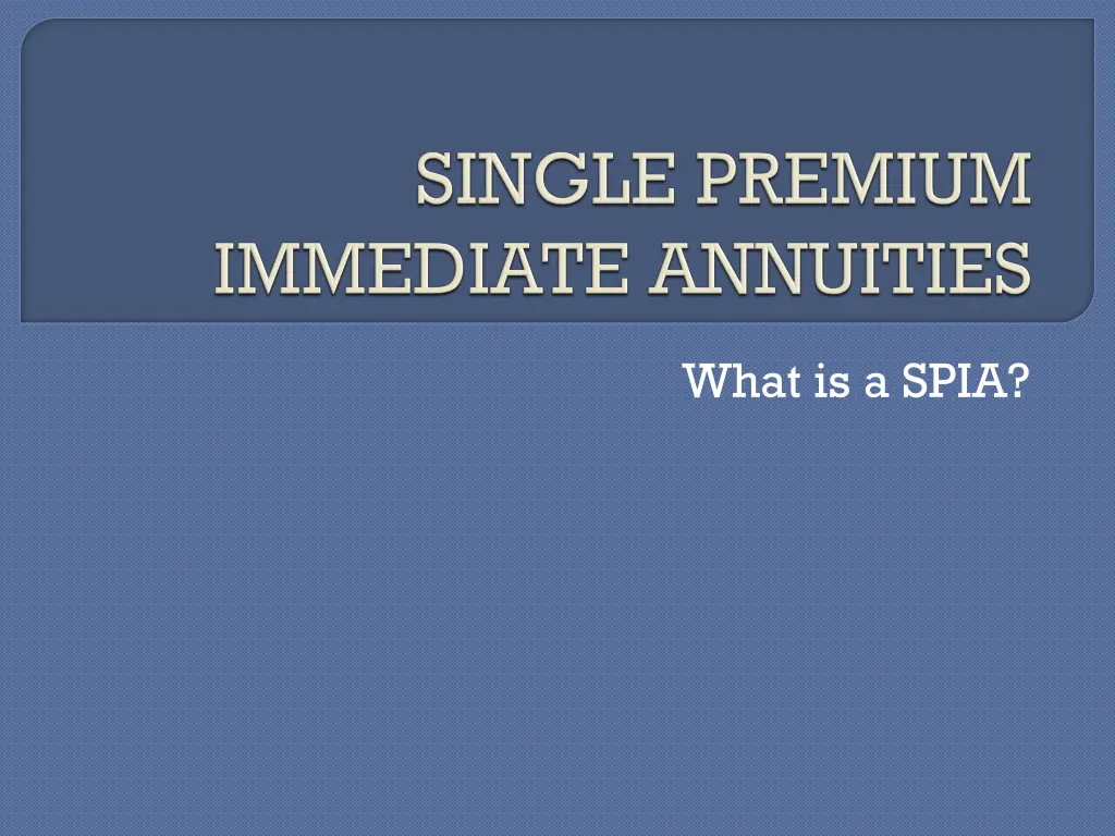 what is a spia