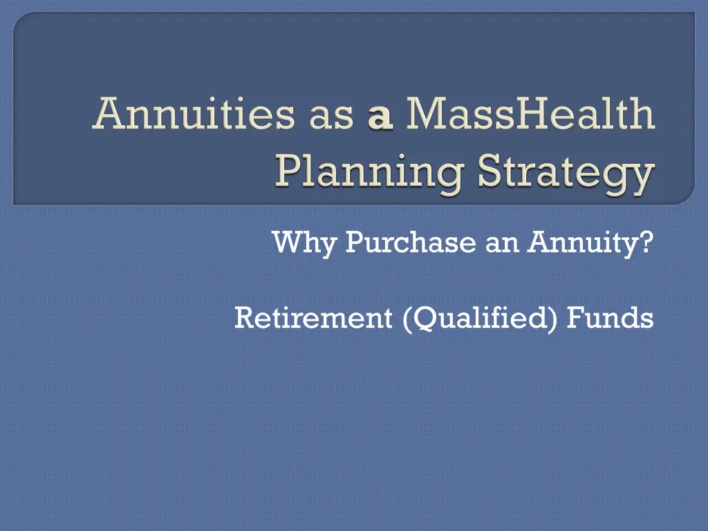 why purchase an annuity