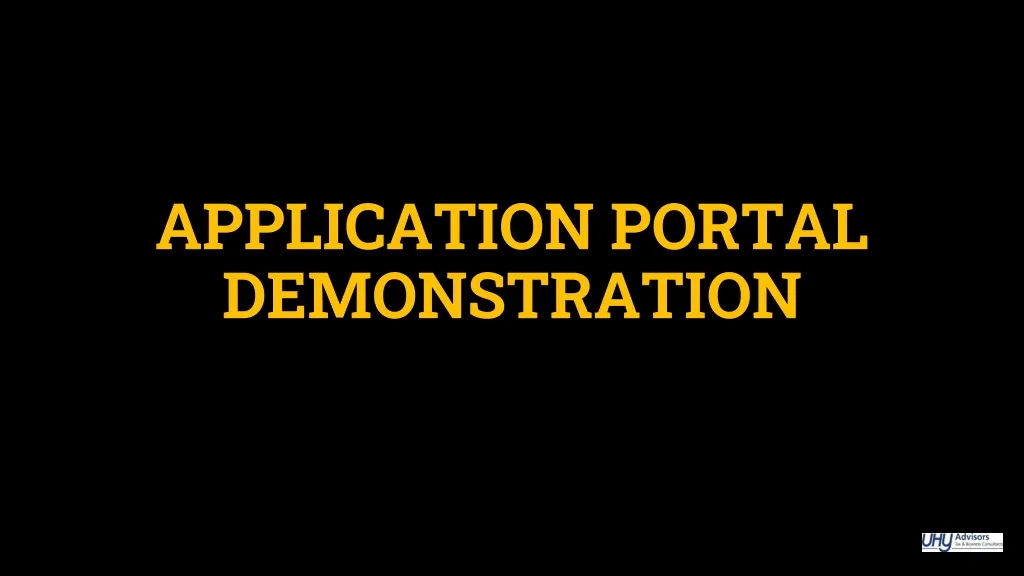 application portal demonstration