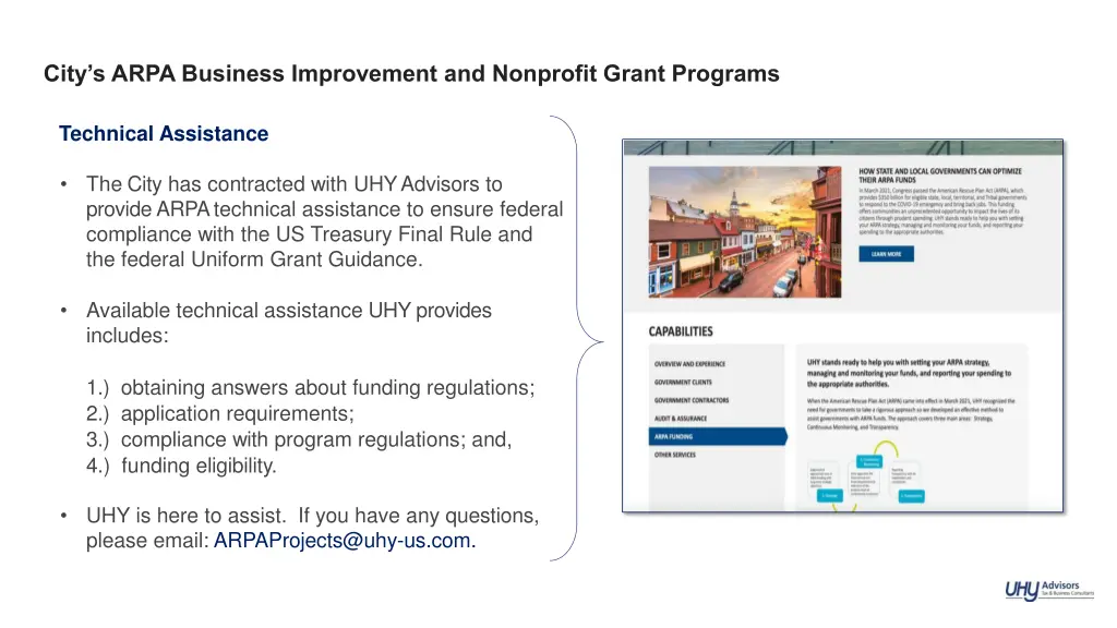 city s arpa business improvement and nonprofit 1