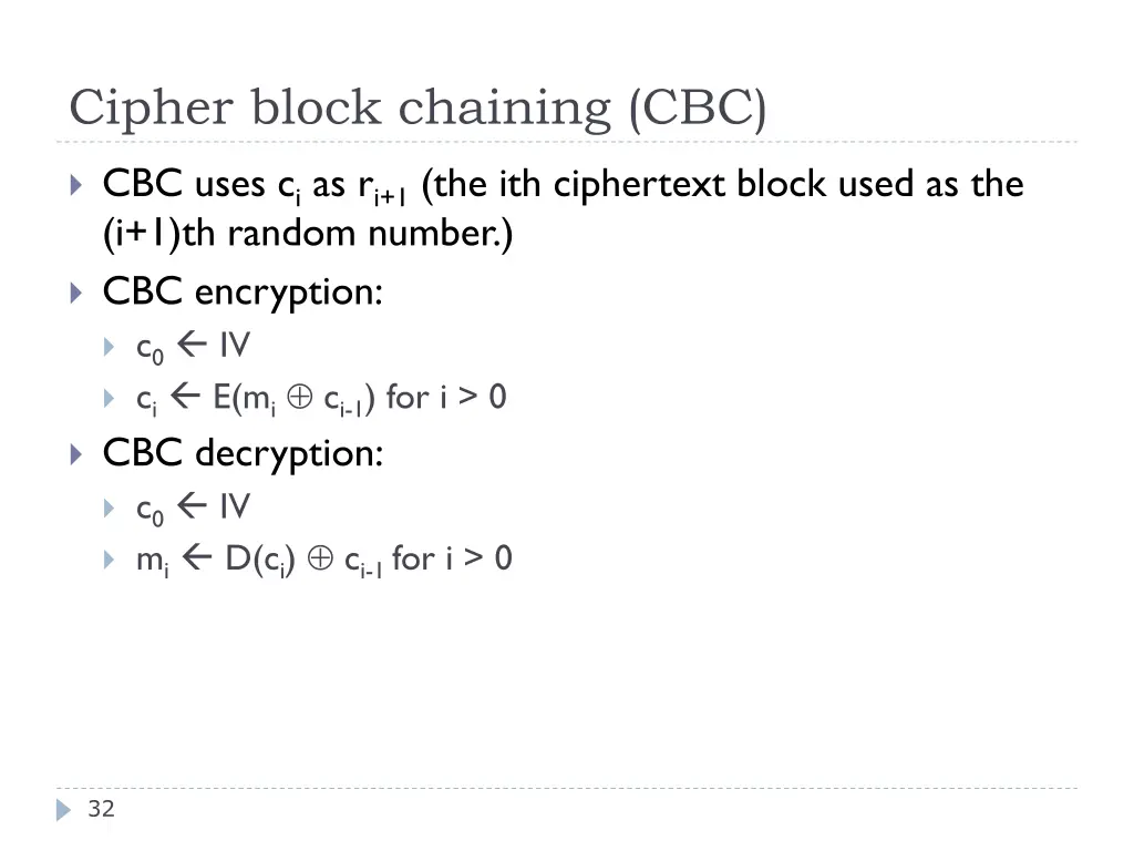 cipher block chaining cbc