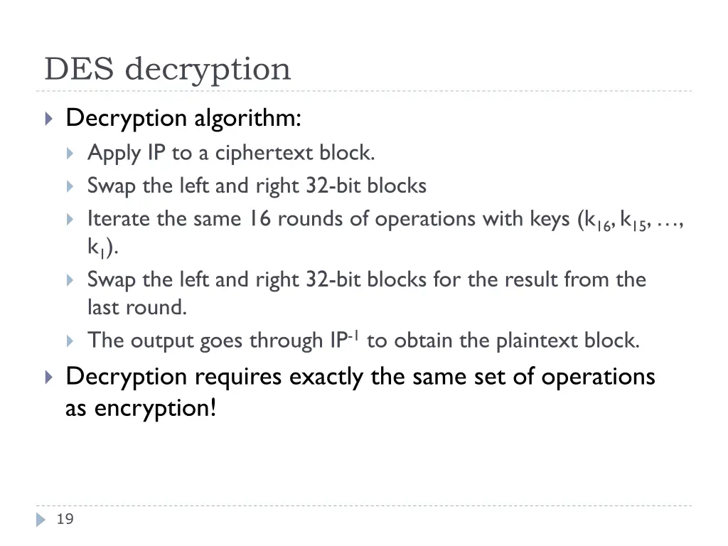 des decryption