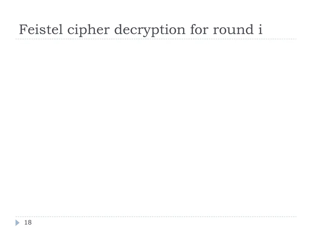 feistel cipher decryption for round i