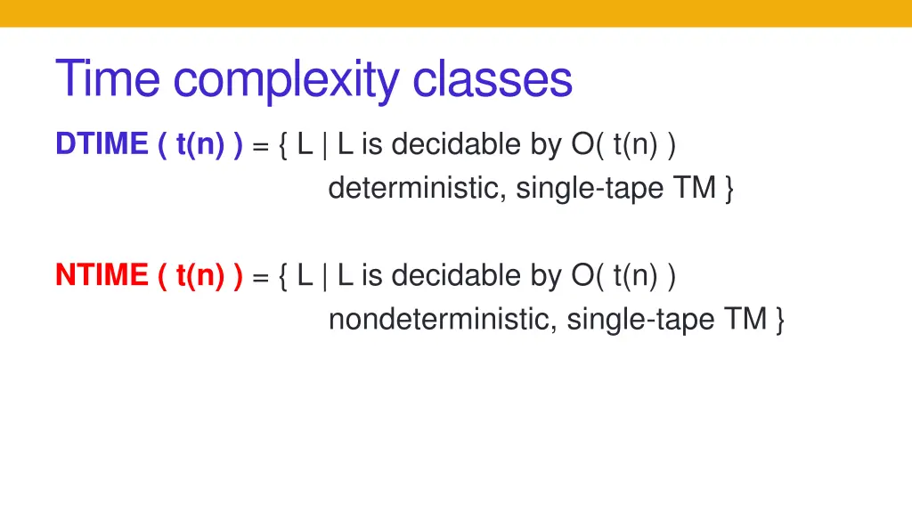 time complexity classes 1