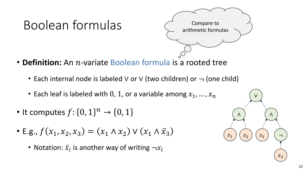 boolean formulas