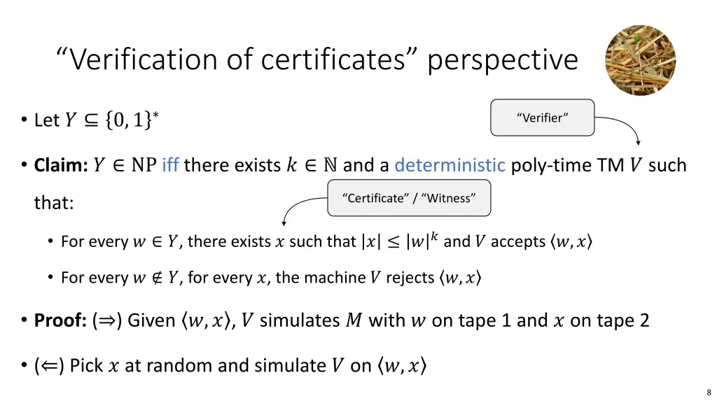 verification of certificates perspective
