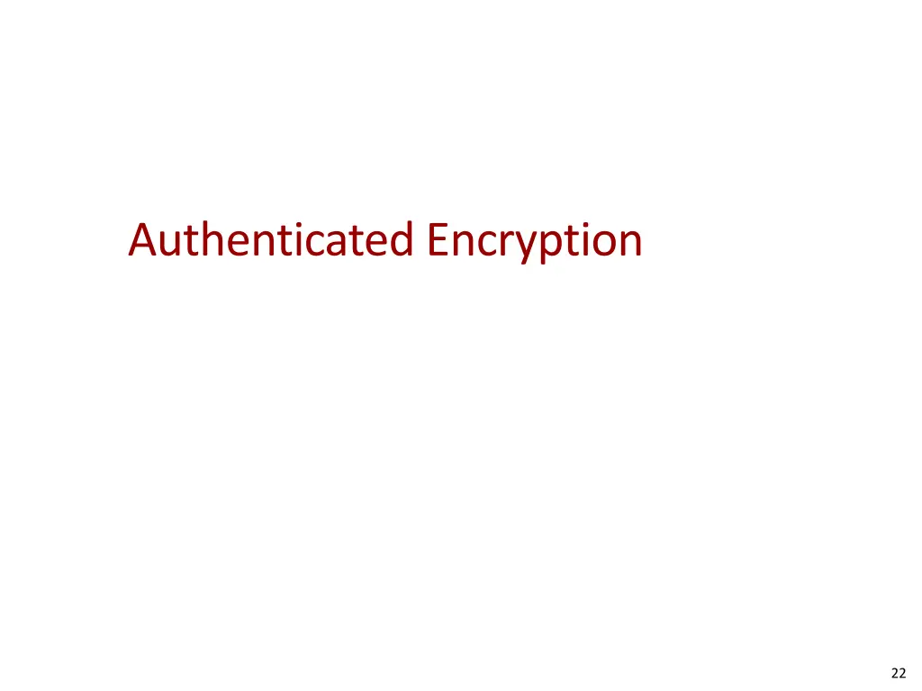 authenticated encryption