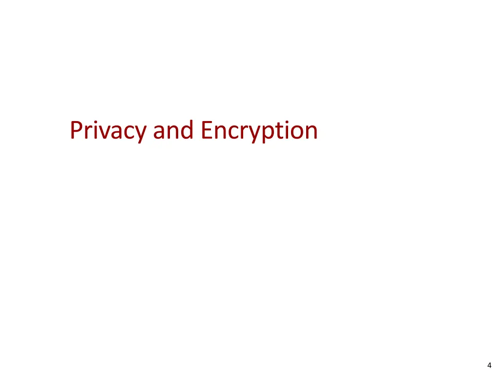 privacy and encryption