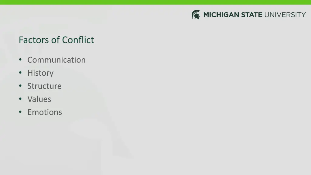 factors of conflict