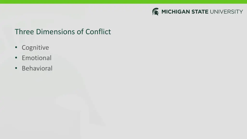 three dimensions of conflict