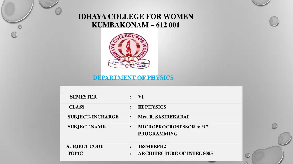 idhaya college for women kumbakonam 612 001