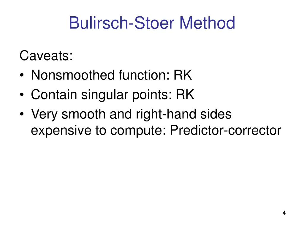 bulirsch stoer method