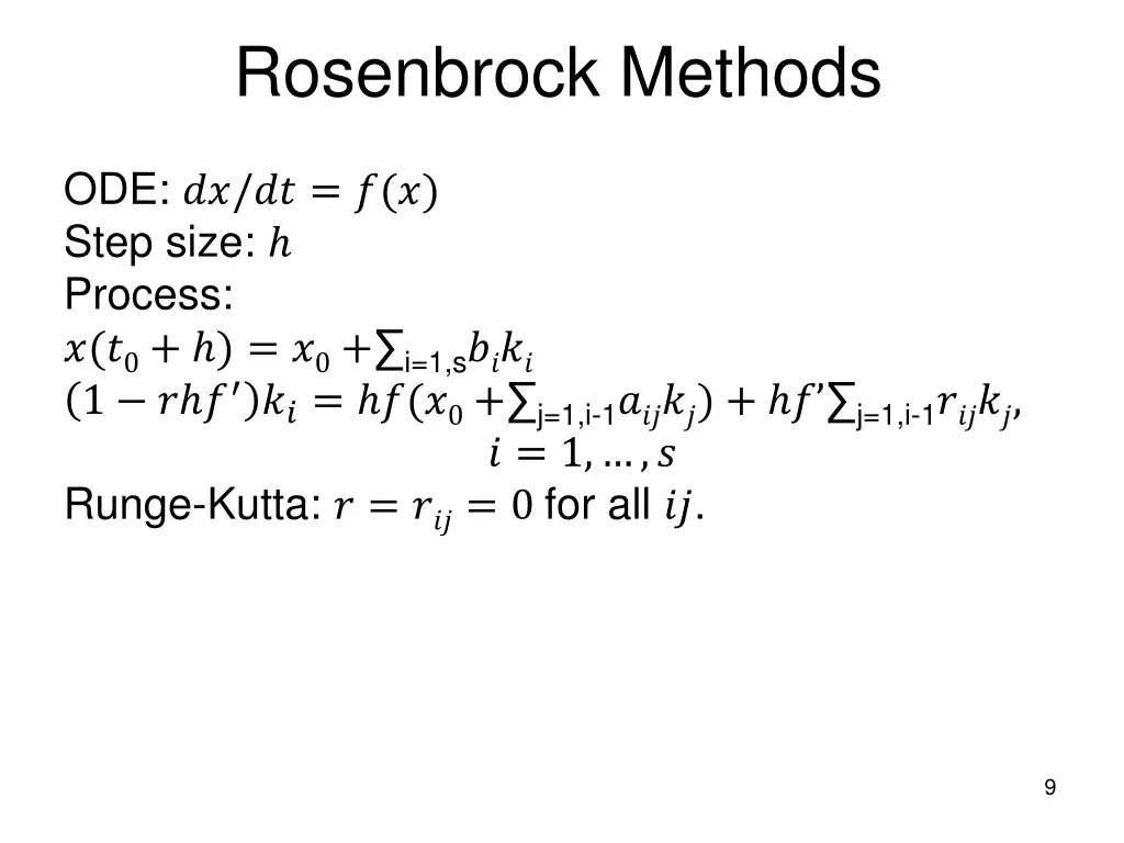 rosenbrock methods