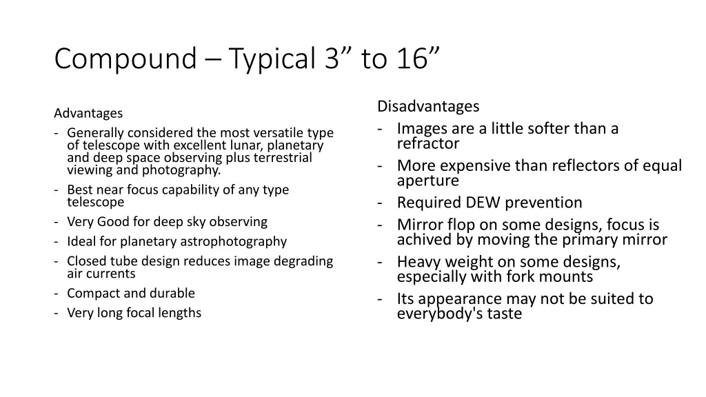 compound typical 3 to 16
