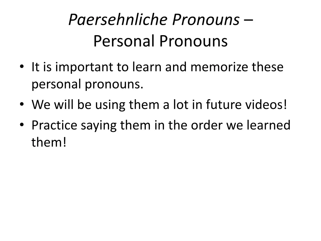paersehnliche pronouns personal pronouns 4