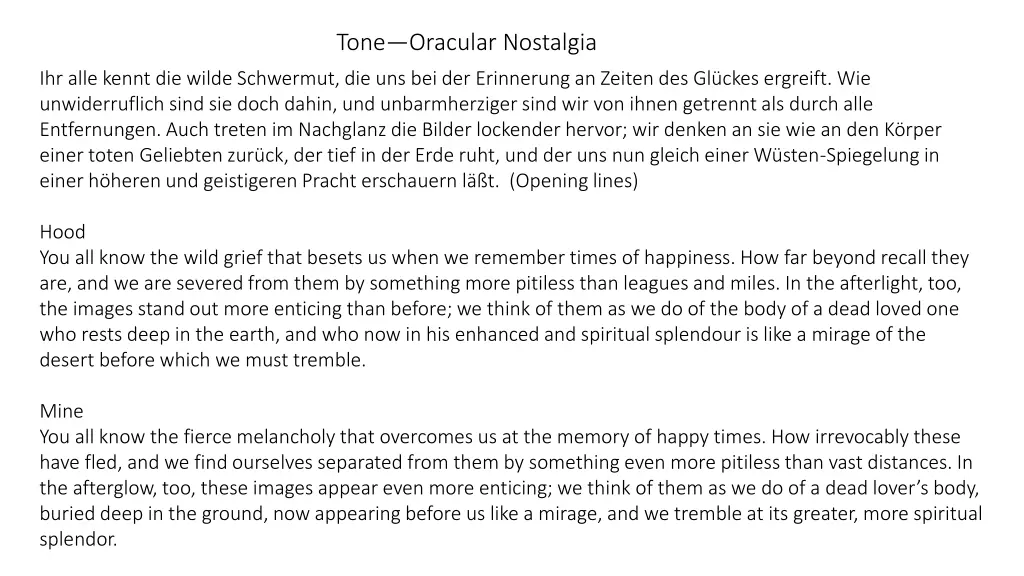 tone oracular nostalgia