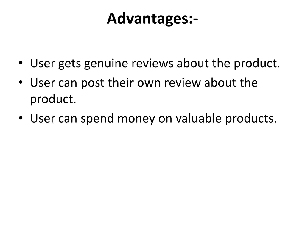 advantages