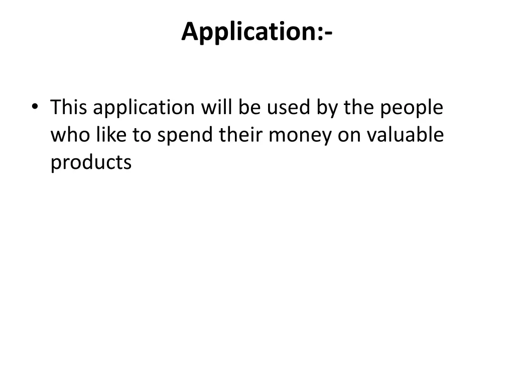 application
