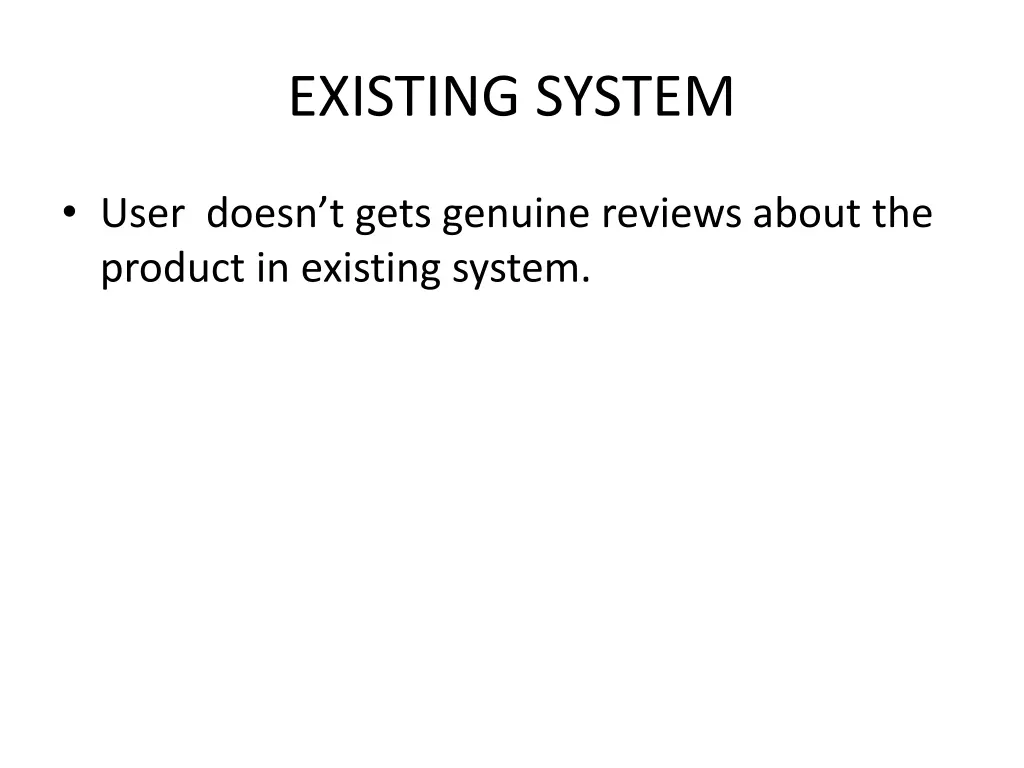 existing system