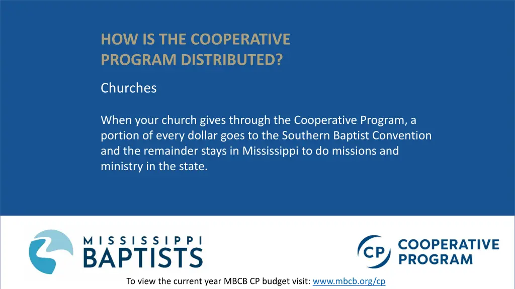 how is the cooperative program distributed