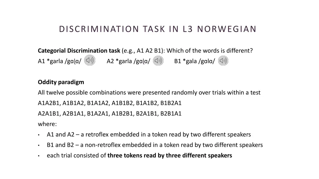 discrimination task in l3 norwegian