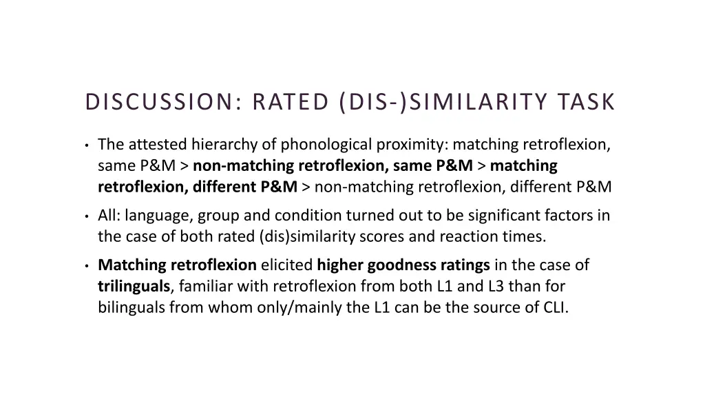 discussion rated dis similarity task