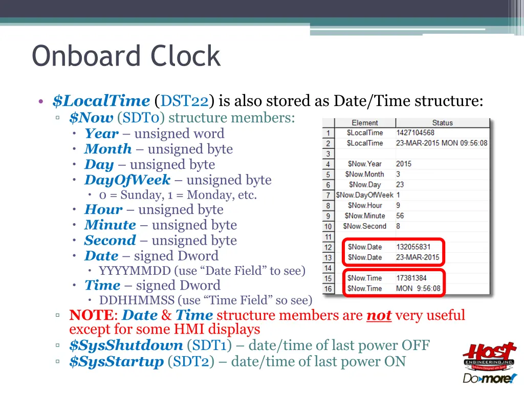 onboard clock 1