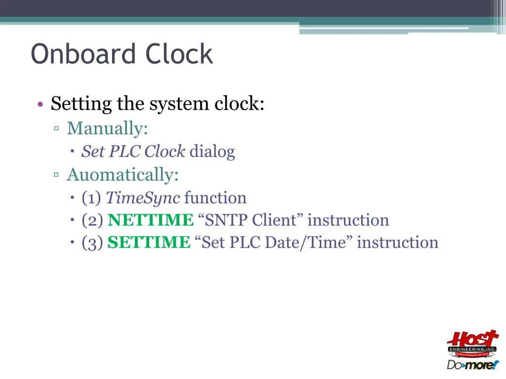 onboard clock 2