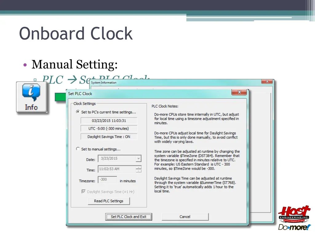 onboard clock 3