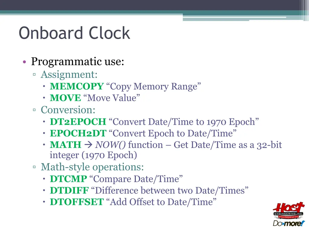 onboard clock 7