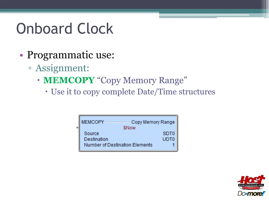 onboard clock 8