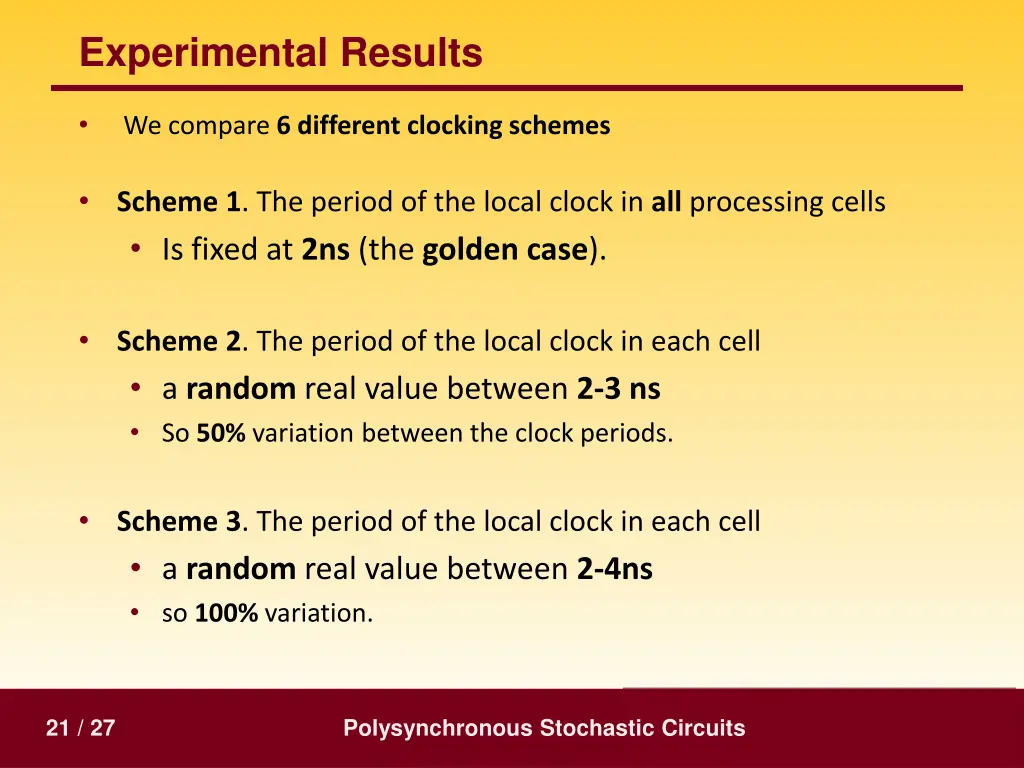 experimental results 2